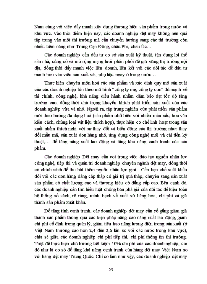 image for page Thực trạng và Giải pháp nâng cao khả năng cạnh tranh của các Doanh nghiệp dệt may Việt Nam