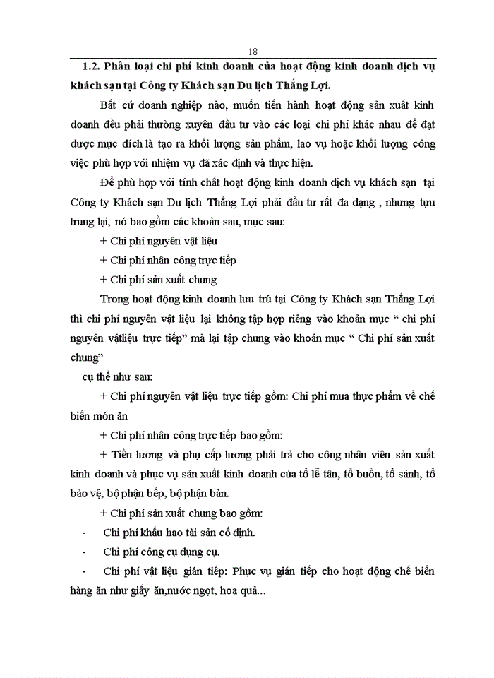image for page Thực trạng và Giải pháp hoàn thiện Kế toán Chi phí sản xuất và giá thành hoạt động Kinh doanhdịch vụ buồng ngủ tại Công ty Khách sạn Du lịch Thắng Lợi