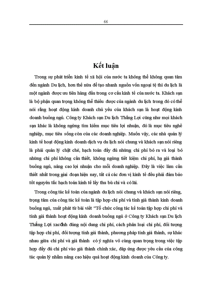 image for page Thực trạng và Giải pháp hoàn thiện Kế toán Chi phí sản xuất và giá thành hoạt động Kinh doanhdịch vụ buồng ngủ tại Công ty Khách sạn Du lịch Thắng Lợi