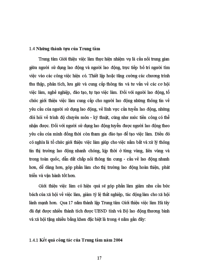 image for page Đánh giá và nâng cao năng lực của Trung tâm Giới thiệu việc làm tỉnh Hà Tây