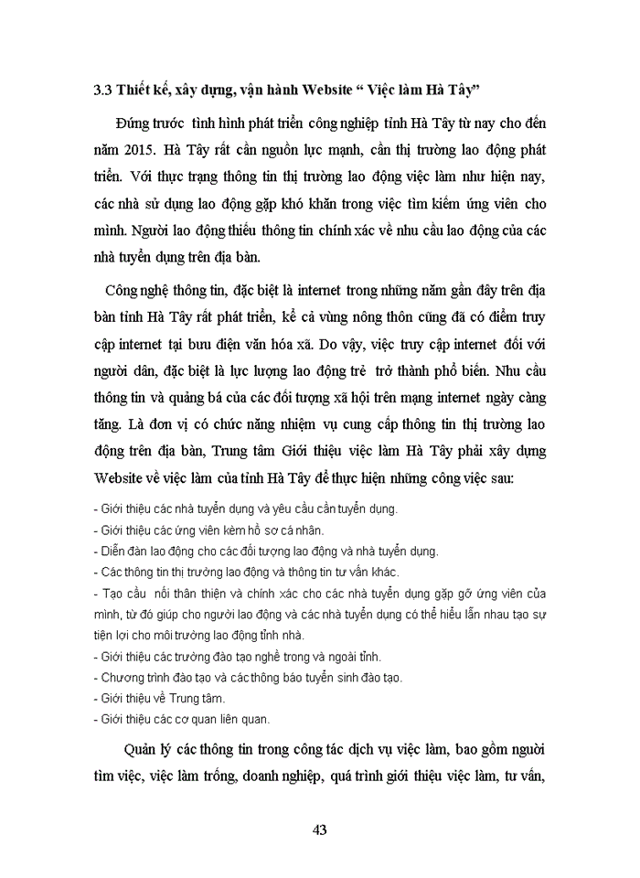 image for page Đánh giá và nâng cao năng lực của Trung tâm Giới thiệu việc làm tỉnh Hà Tây