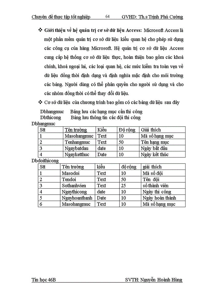 image for page Phân tích hệ thống chương trình quản lý công trình