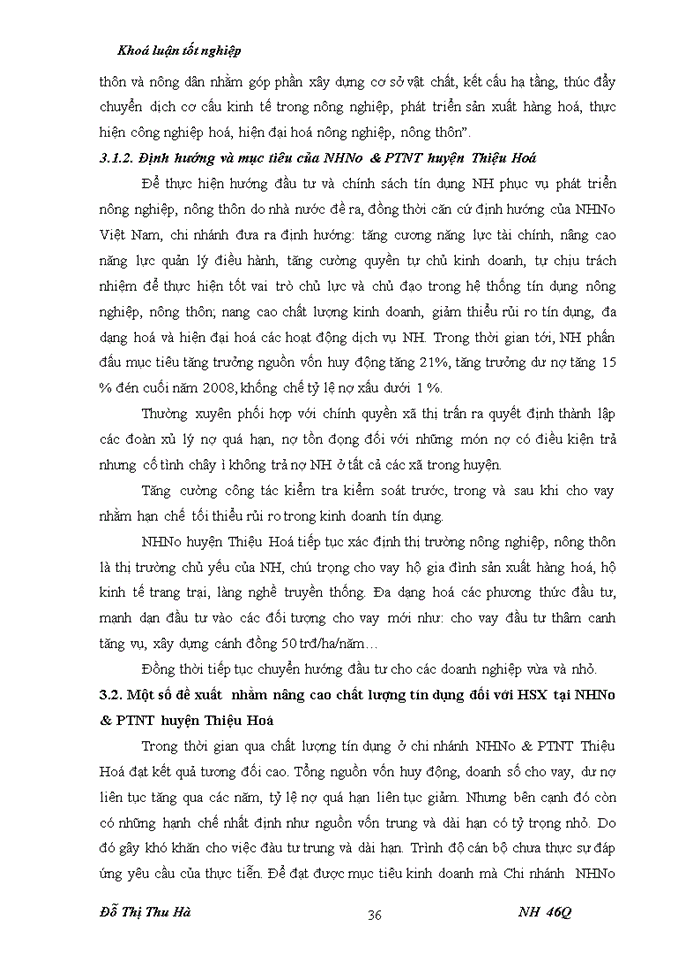 image for page Nâng cao chất lượng tín dụng đối với HSản xuất tại chi nhánh Ngân hàng nông nghiệp và Phát triển nông thôn huyện Thiệu Hoá - tỉnh Thanh Hoá