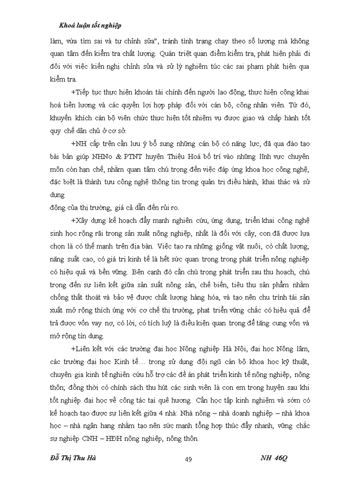 image for page Nâng cao chất lượng tín dụng đối với HSản xuất tại chi nhánh Ngân hàng nông nghiệp và Phát triển nông thôn huyện Thiệu Hoá - tỉnh Thanh Hoá