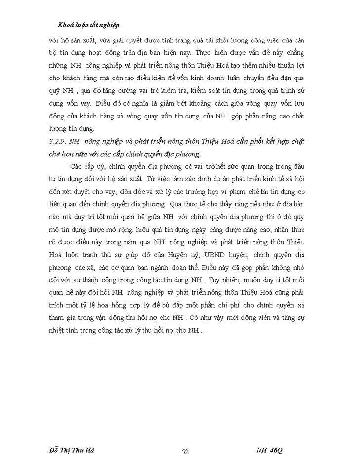image for page Nâng cao chất lượng tín dụng đối với HSản xuất tại chi nhánh Ngân hàng nông nghiệp và Phát triển nông thôn huyện Thiệu Hoá - tỉnh Thanh Hoá