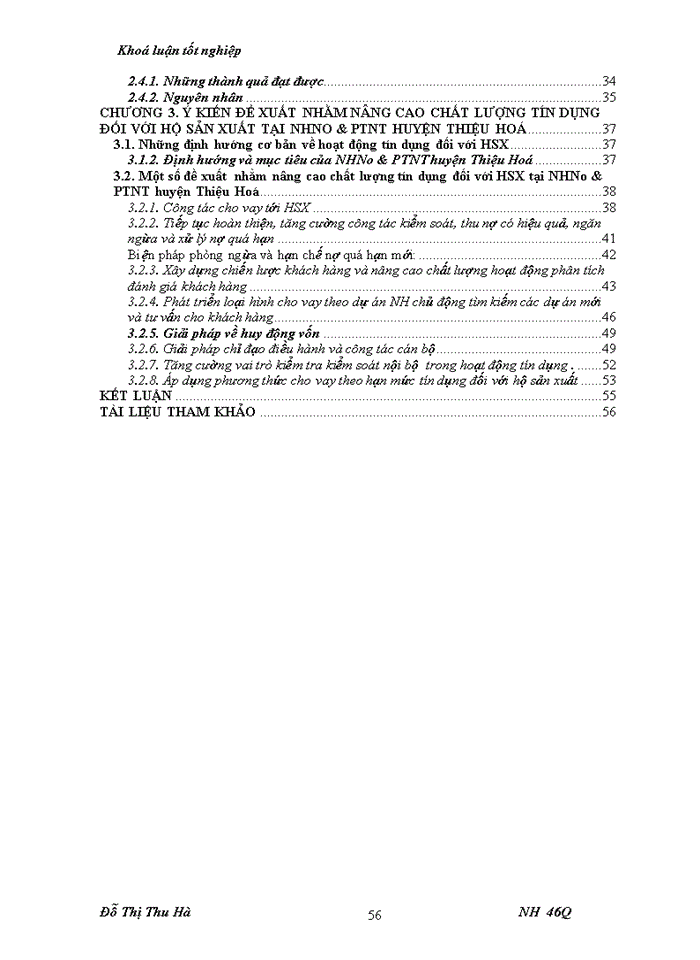image for page Nâng cao chất lượng tín dụng đối với HSản xuất tại chi nhánh Ngân hàng nông nghiệp và Phát triển nông thôn huyện Thiệu Hoá - tỉnh Thanh Hoá