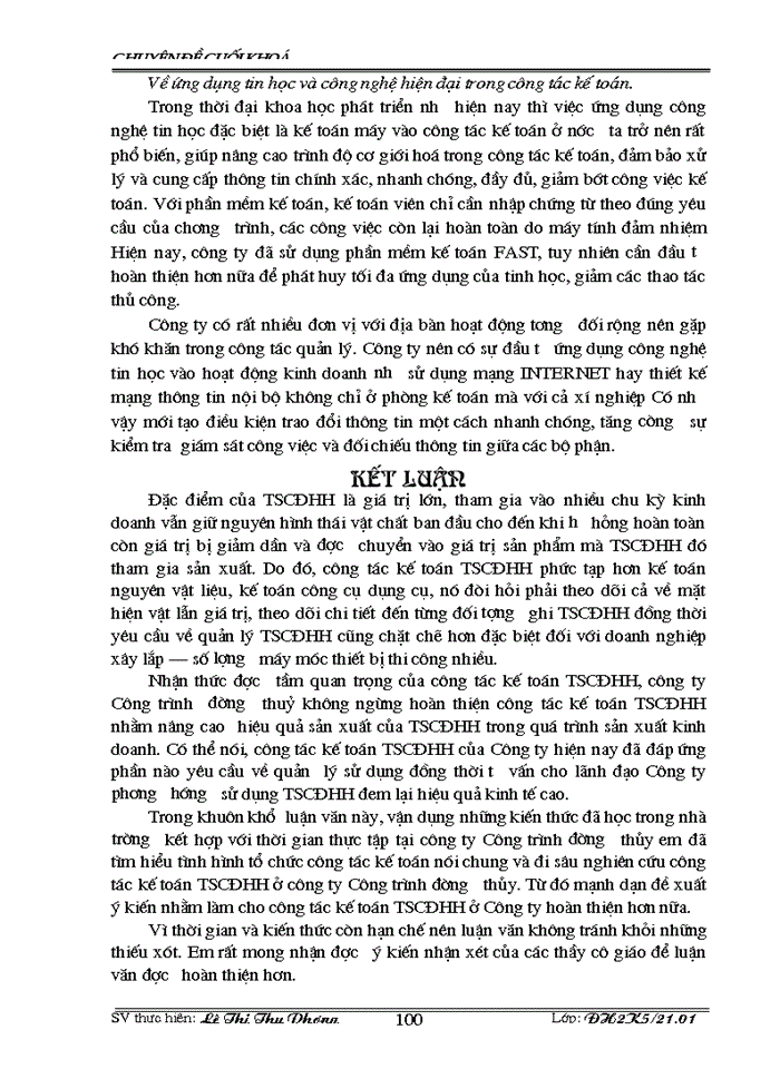 image for page THS Hoàn thiện công tác Kế toán Tài sản cố định Hữu hình tại Công ty Cổ phần Công trình đường thuỷ