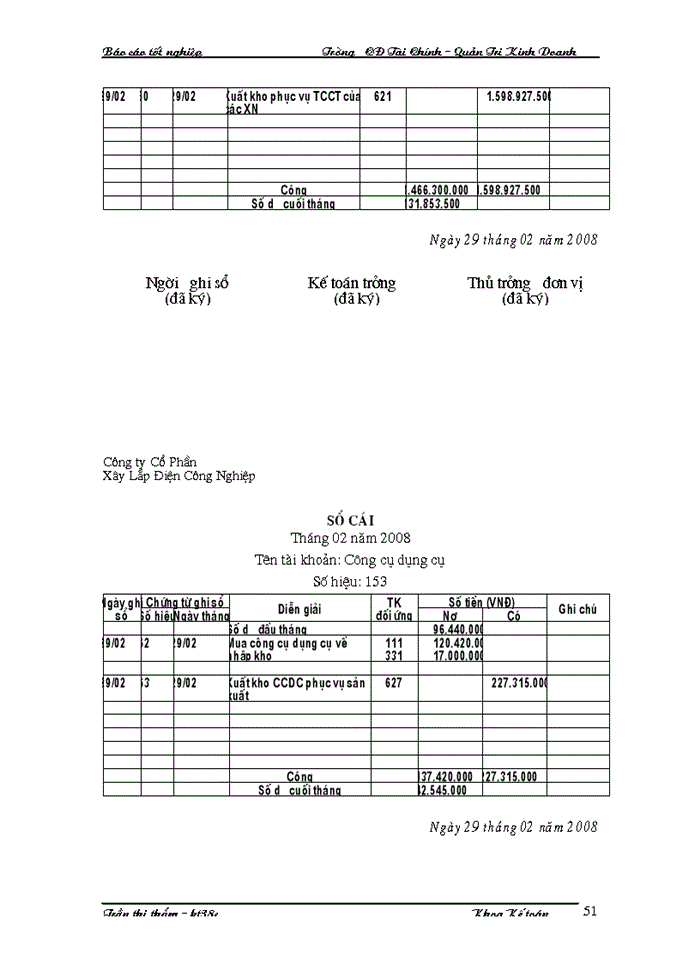 image for page Kế toán Nguyên vật liệu Công cụ dụng cụ Tại Công ty Cổ Phần Xây lắp Điện Công nghiệp