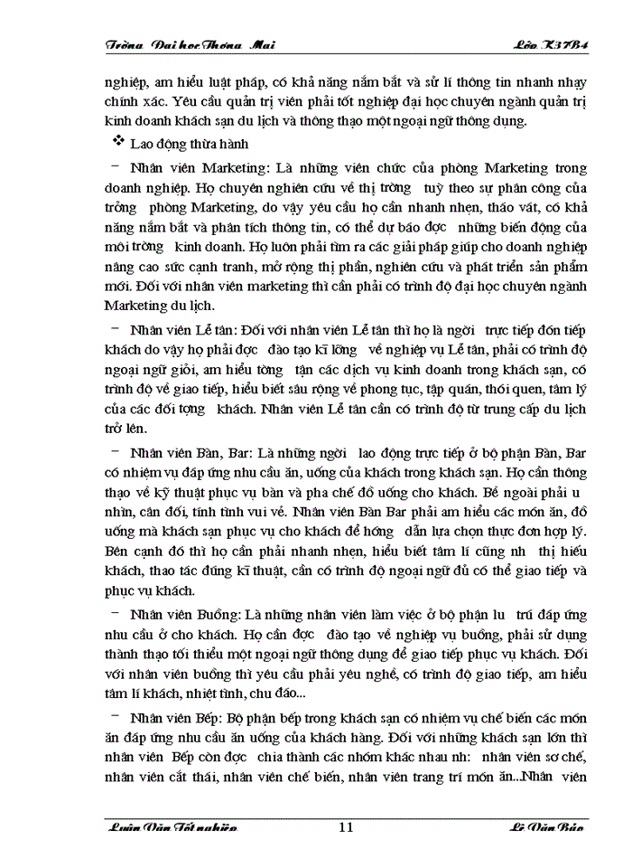 image for page Hoàn thiện công tác tuyển dụng bố trí và sử dụng nhân sự tại Công ty khách sạn du lịch Kim liên