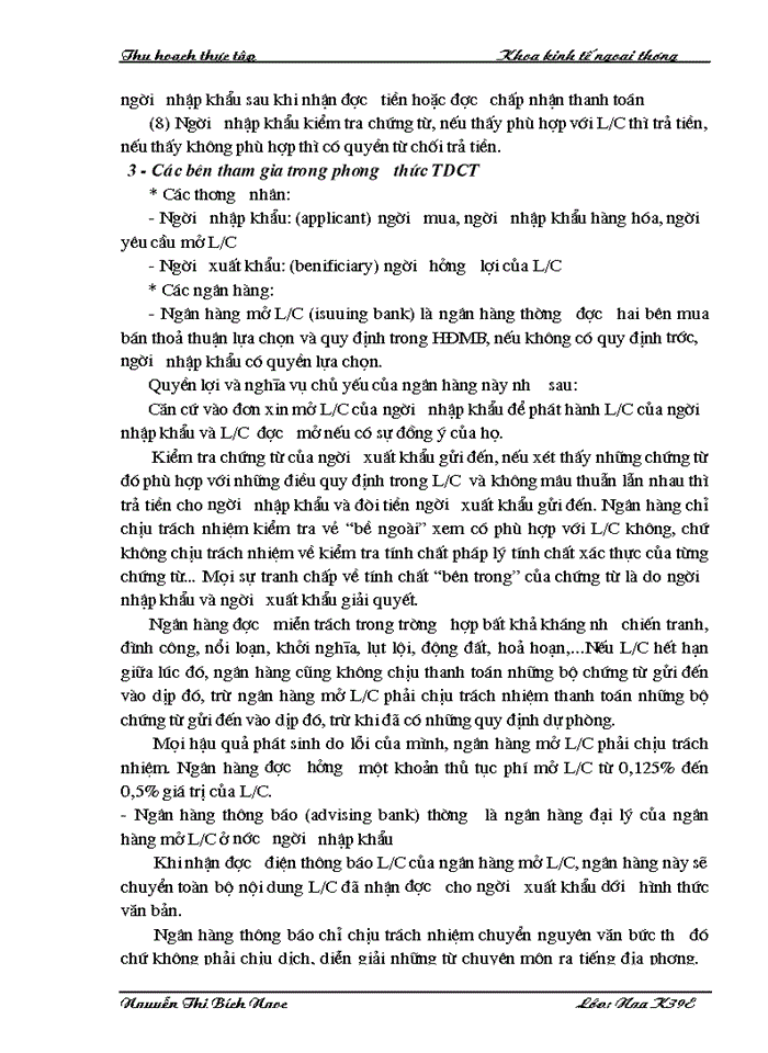 image for page Thực trạng thanh toán Hàng hóa Xuất nhập khẩu bằng phương thức TDCT tại Ngân hàng đầu tư và Phát triển Việt Nam - chi nhánh Bắc Hà Nội từ năm 2001 đến nay