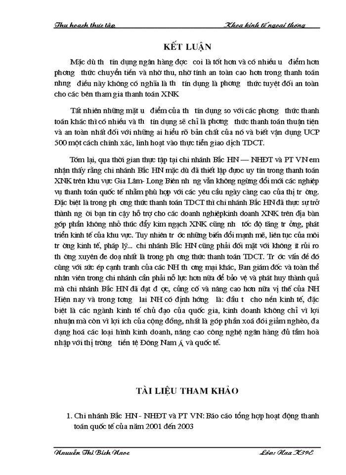 image for page Thực trạng thanh toán Hàng hóa Xuất nhập khẩu bằng phương thức TDCT tại Ngân hàng đầu tư và Phát triển Việt Nam - chi nhánh Bắc Hà Nội từ năm 2001 đến nay