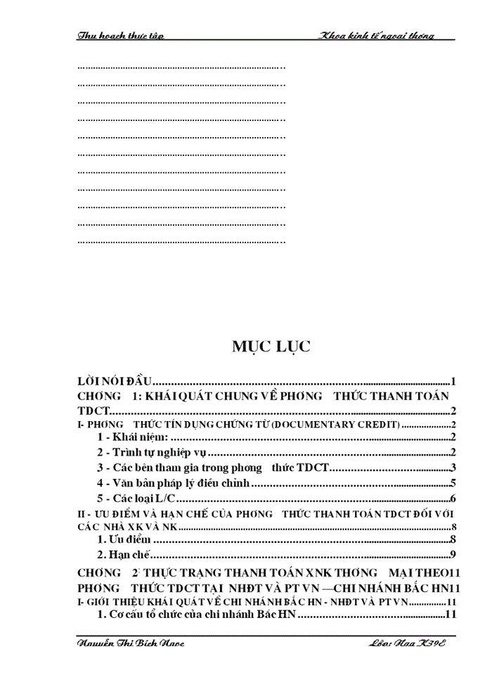 image for page Thực trạng thanh toán Hàng hóa Xuất nhập khẩu bằng phương thức TDCT tại Ngân hàng đầu tư và Phát triển Việt Nam - chi nhánh Bắc Hà Nội từ năm 2001 đến nay