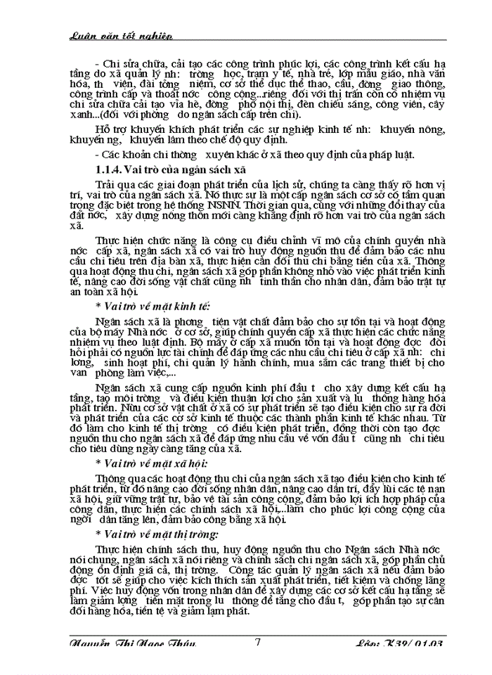 image for page Một số Giải pháp nhằm tăng cường công tác quản lý ngân sách xã trên địa bàn thị xã Hà Đông tỉnh Hà Tây