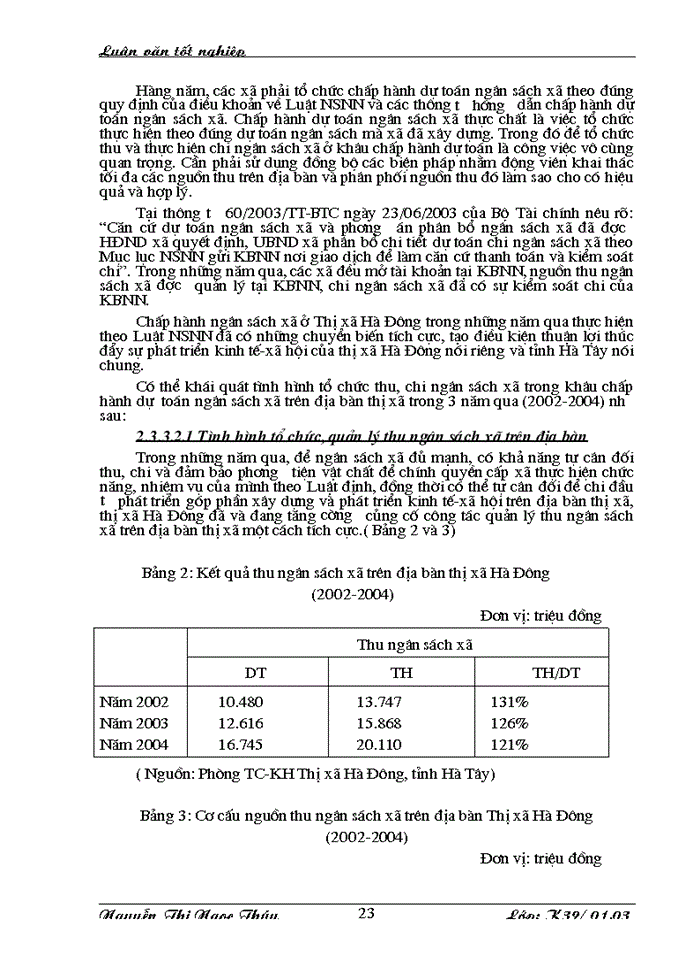 image for page Một số Giải pháp nhằm tăng cường công tác quản lý ngân sách xã trên địa bàn thị xã Hà Đông tỉnh Hà Tây
