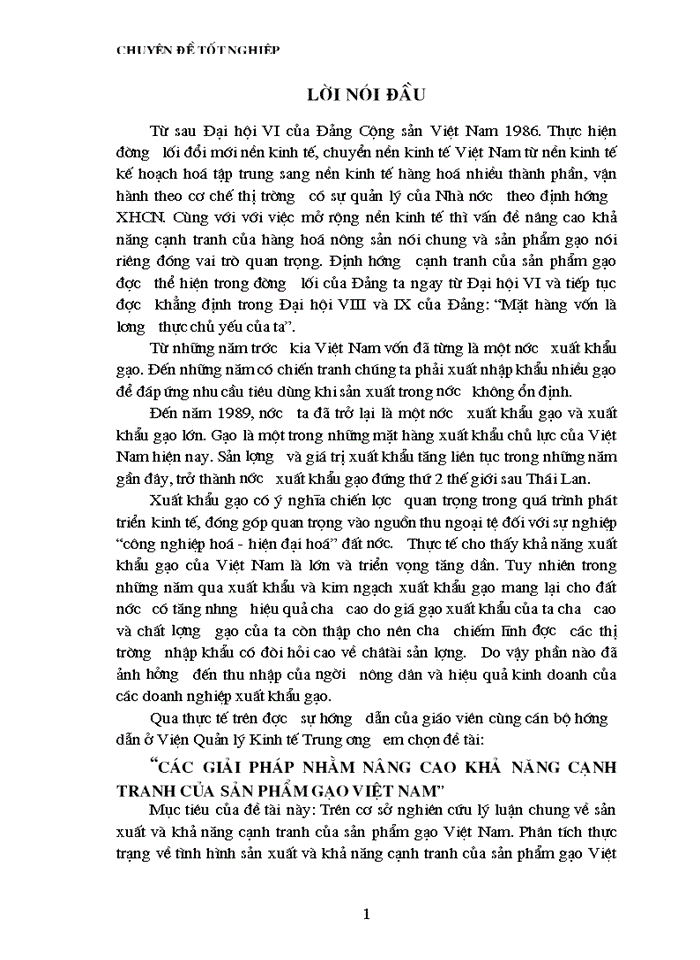 image for page Thực trạng về tình hình sản xuất và khả năng cạnh tranh của sản phẩm gạo Việt Nam
