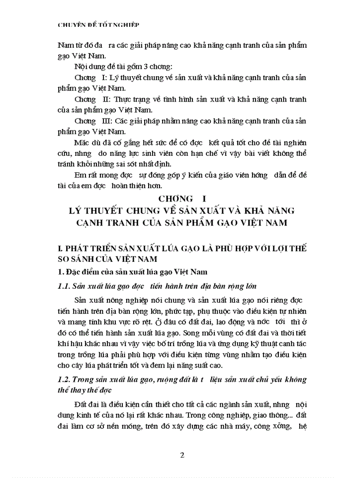 image for page Thực trạng về tình hình sản xuất và khả năng cạnh tranh của sản phẩm gạo Việt Nam