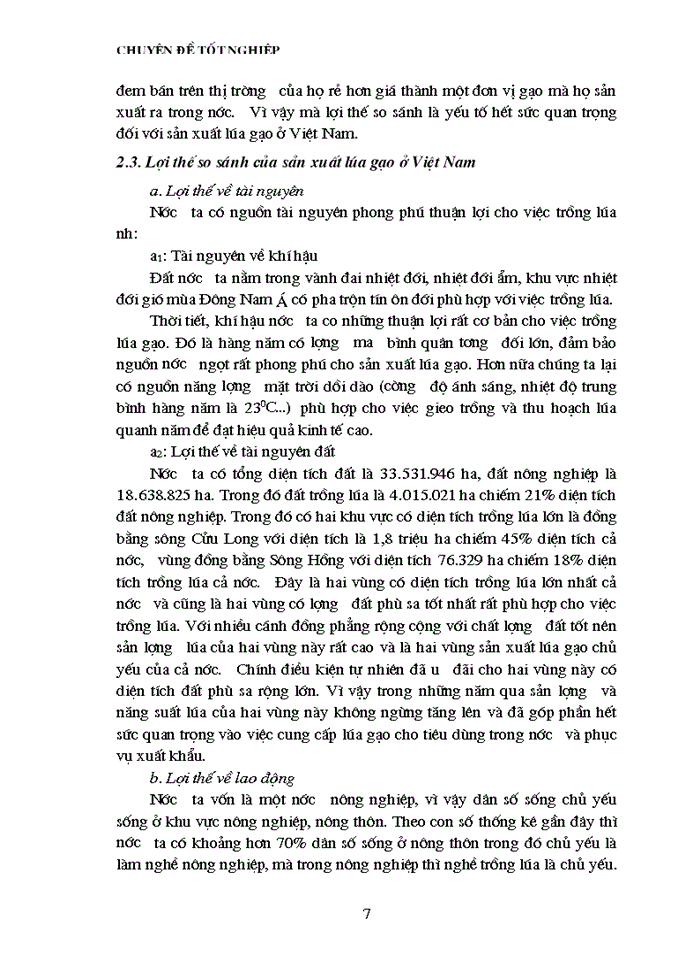 image for page Thực trạng về tình hình sản xuất và khả năng cạnh tranh của sản phẩm gạo Việt Nam
