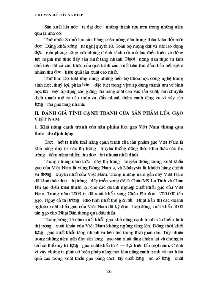 image for page Thực trạng về tình hình sản xuất và khả năng cạnh tranh của sản phẩm gạo Việt Nam