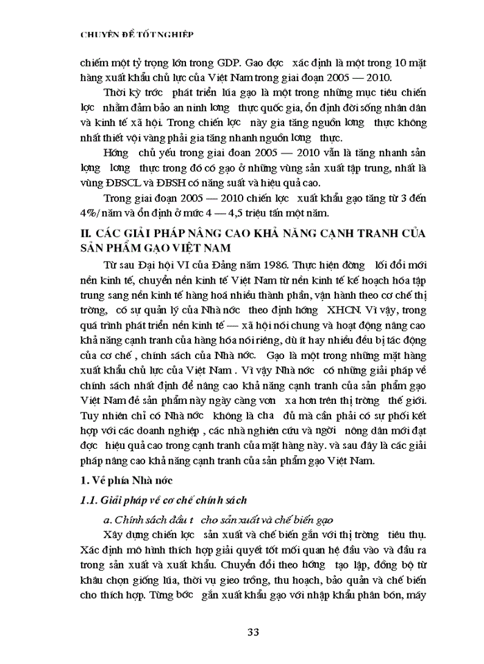 image for page Thực trạng về tình hình sản xuất và khả năng cạnh tranh của sản phẩm gạo Việt Nam