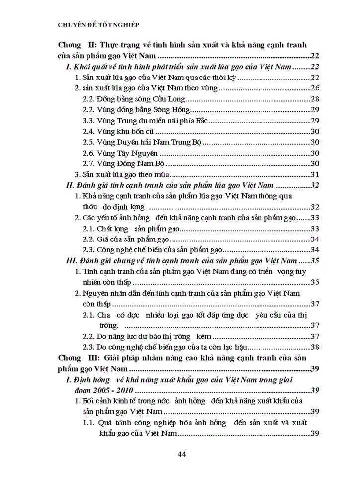 image for page Thực trạng về tình hình sản xuất và khả năng cạnh tranh của sản phẩm gạo Việt Nam