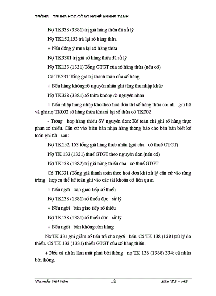 image for page Thực tế công tác Kế toán Nguyên liệu Vật liệu và Công cụ dụng cụ tại