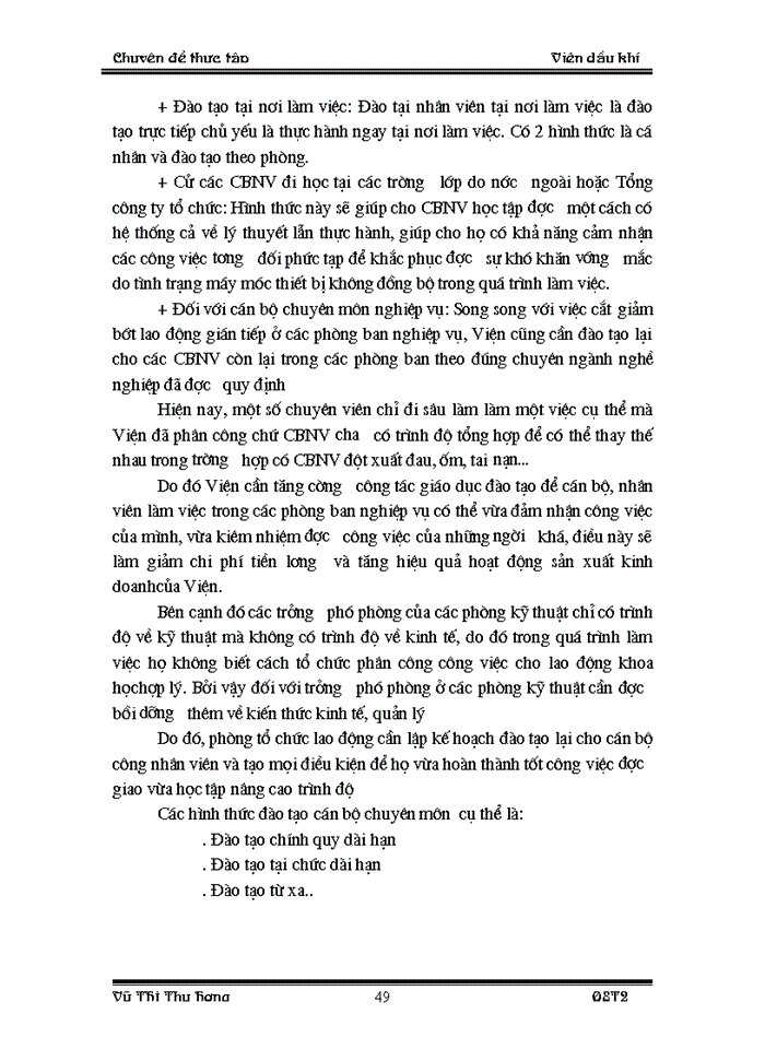 image for page Thực trạng cơ cấu bộ máy quản lý trong viện Dầu khí