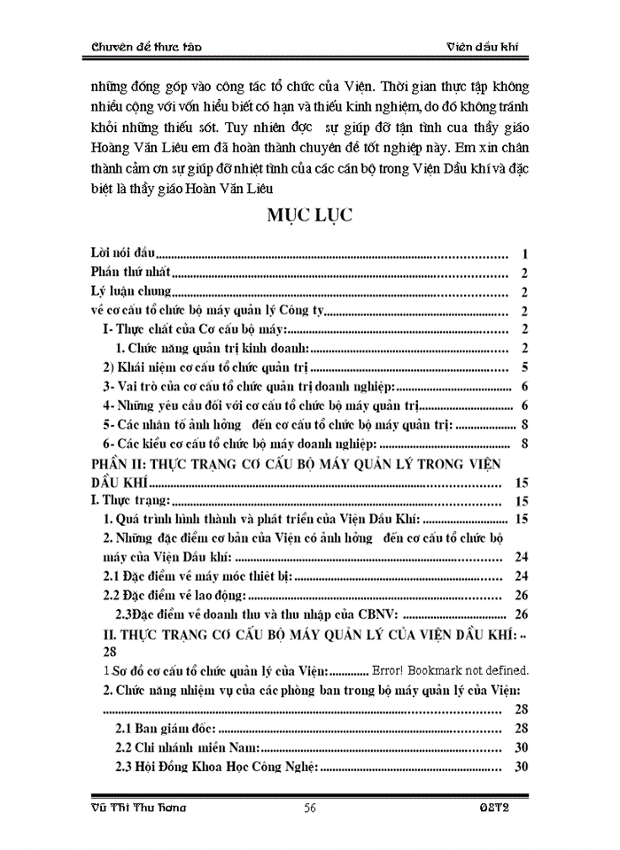 image for page Thực trạng cơ cấu bộ máy quản lý trong viện Dầu khí