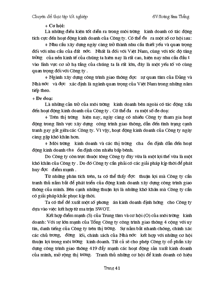 image for page Chiến lược Kinh doanh của Công ty cổ phần Xây dựng công trình giao thông 419