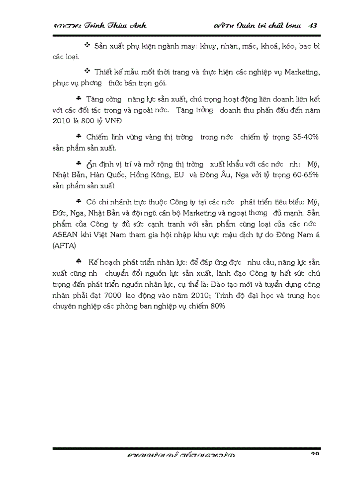image for page Biện pháp hoàn thiện quản lý chất lượng trong phân phối và bán hàng tại Công ty Cổ phần May 10