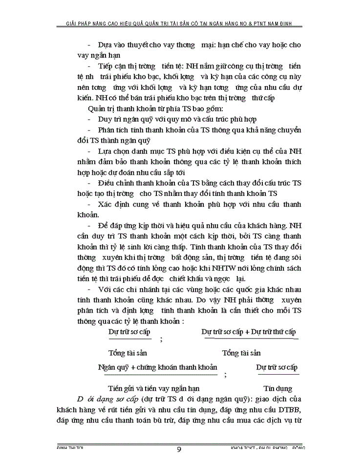 image for page Giải pháp nâng cao hiệu quả quản trị Tài Sản có