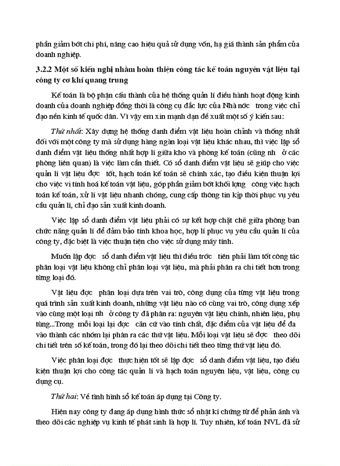 image for page Hoàn thiện công tác Kế toán Nguyên vật liệu tại Công ty Trách nhiệm Hữu hạn Nhà nước một thành viên Cơ khí Quang Trung