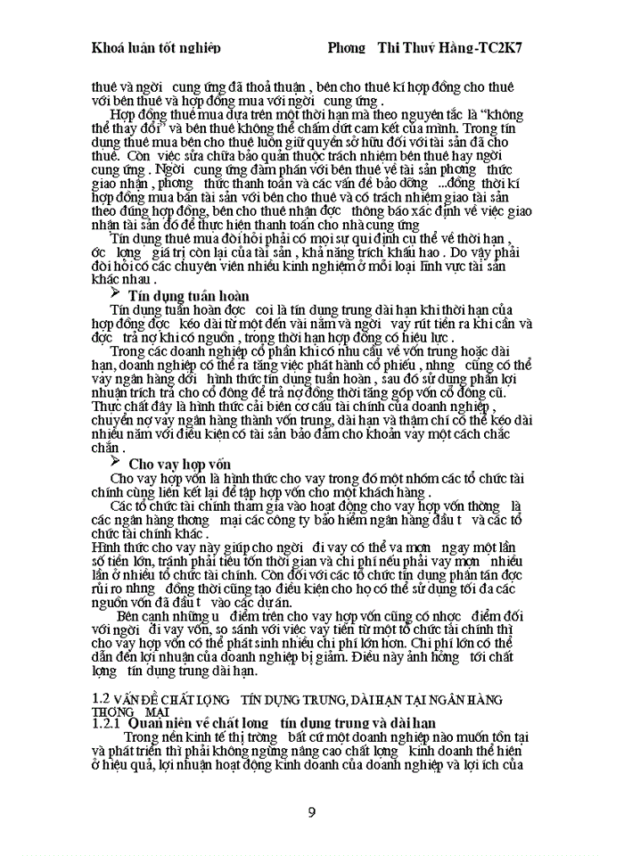 image for page Giải pháp nâng cao chất lượng tín dụng trung và dài hạn tại Ngân hàng Nông nghiệp và Phát triển Nông thôn Sơn Tây