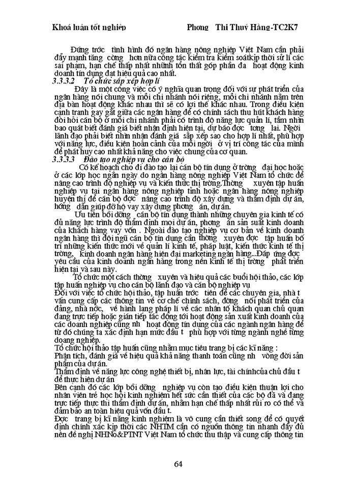 image for page Giải pháp nâng cao chất lượng tín dụng trung và dài hạn tại Ngân hàng Nông nghiệp và Phát triển Nông thôn Sơn Tây