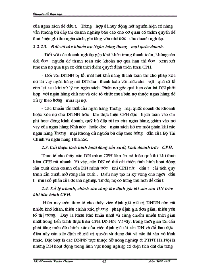 image for page Thực trạng và Một số Giải pháp đẩy nhanh tiến trình Cổ phần hóa các Doanh nghiệp Nhà Nước trực thuộc Sở Nông nghiệp và Phát triển Nông thôn Hà Nội