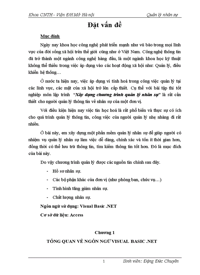 image for page Xây dựng chương trình quản lý nhân sự