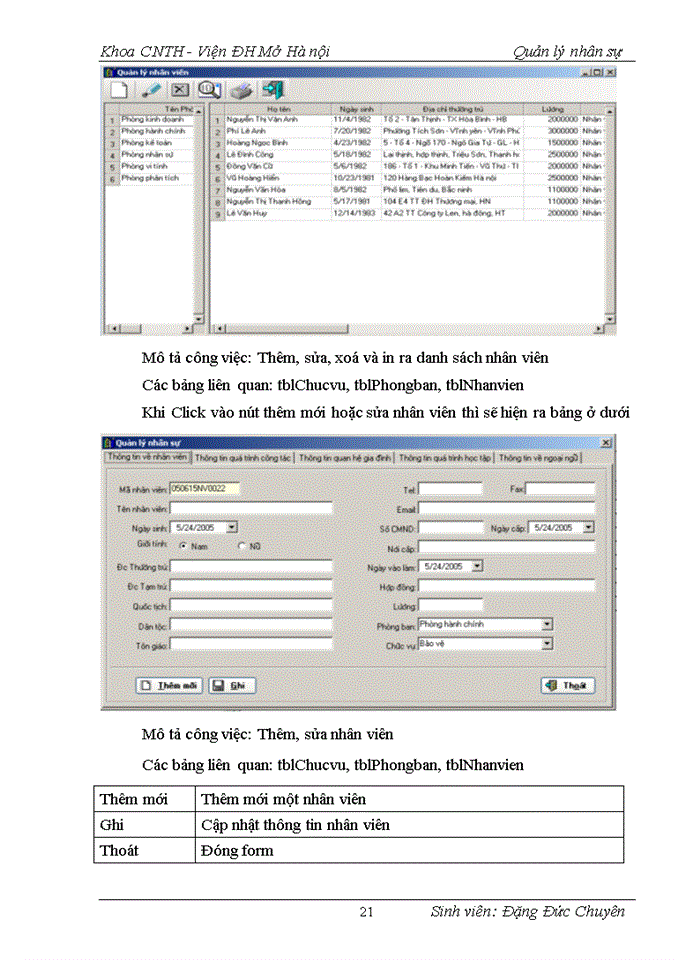 image for page Xây dựng chương trình quản lý nhân sự