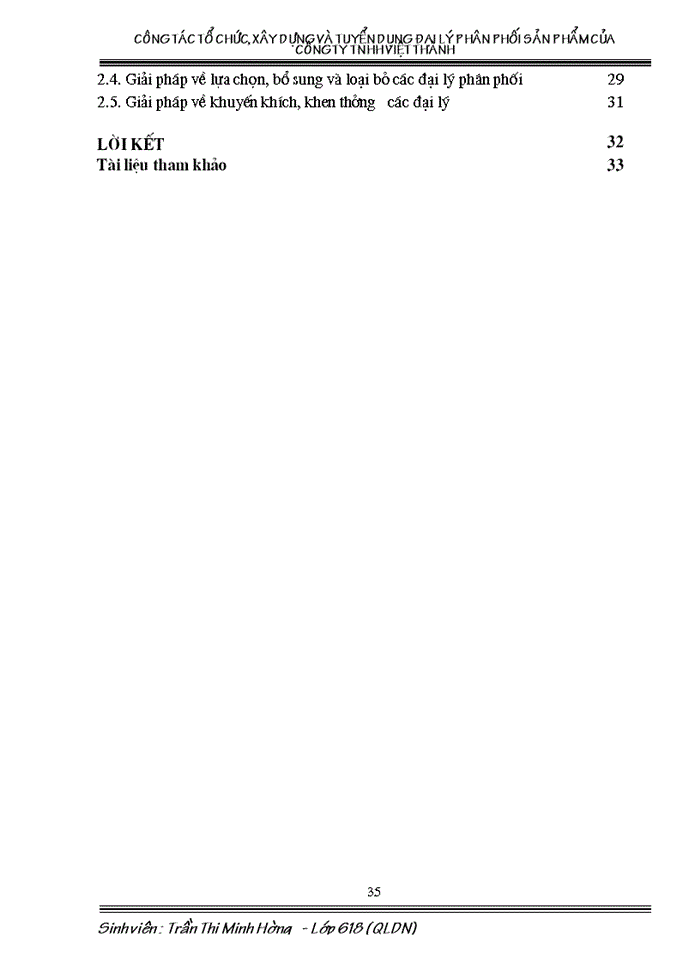 image for page Công tác tổ chức Xây dựng và tuyển dụng đại lý phân phối sản phẩm của Công ty Trách nhiệm Hữu hạn Việt Thành