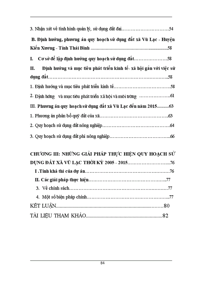 image for page Xây dựng phương án quy hoạch sử dụng đất xó Vũ Lạc Kiến Xương Thỏi bình giai đoạn 2005 2015
