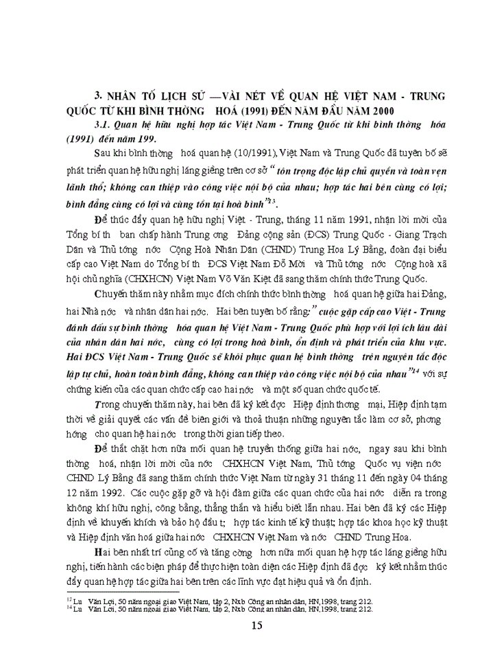 image for page Quan hệ Việt Nam - Trung Quốc những năm đầu thế kỉ XXI