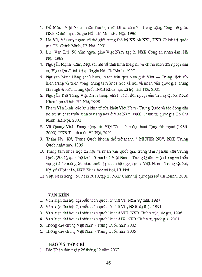 image for page Quan hệ Việt Nam - Trung Quốc những năm đầu thế kỉ XXI