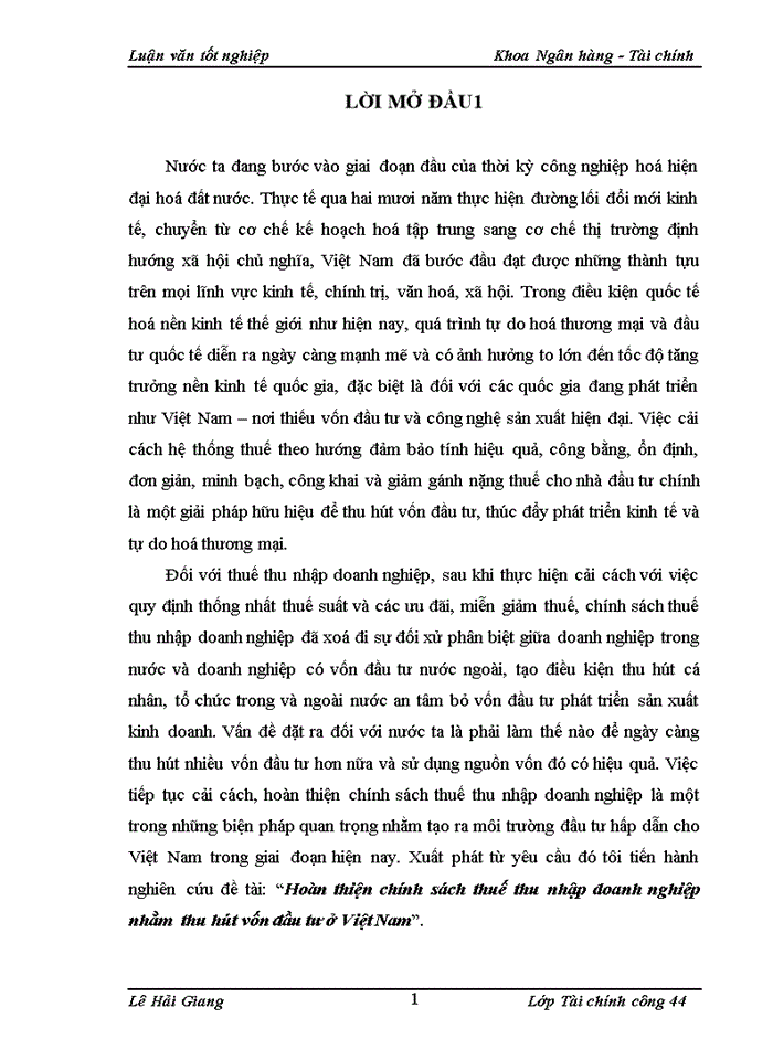 image for page Hoàn thiện chính sỏch thuế thu nhập Doanh nghiệp nhằm thu hút vốn đầu tư ở Việt Nam