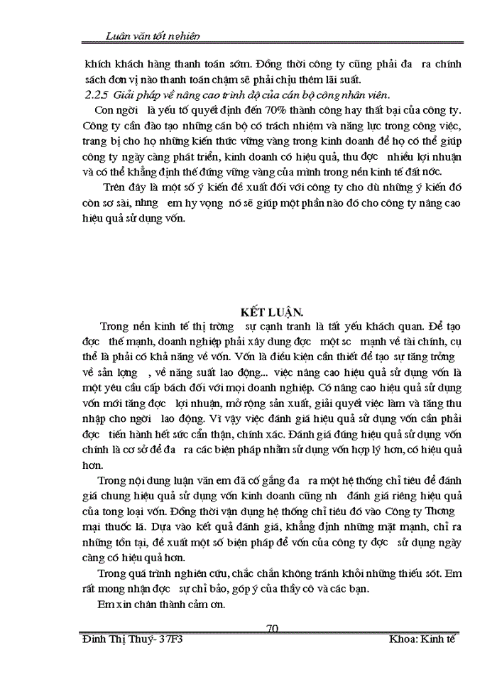 image for page Nâng cao hiệu quả sử dụng vốn Kinh doanh ở Công ty Thương mại thuốc lá