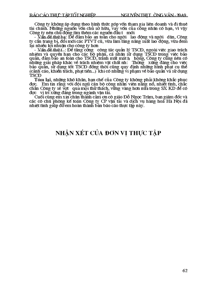 image for page Kế toán Tài sản cố định tại Công ty Cổ phần vận tải và dịch vụ Hàng hóa Hà Nội