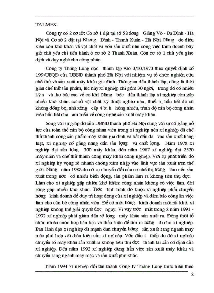 image for page Công ty Thăng Long Talimex