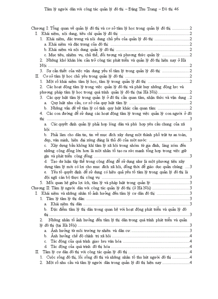 image for page Tâm lý người dân với công tác quản lý đô thị và ứng dụng vào công tác quản lý đô thị tại Hà Nội hiện nay