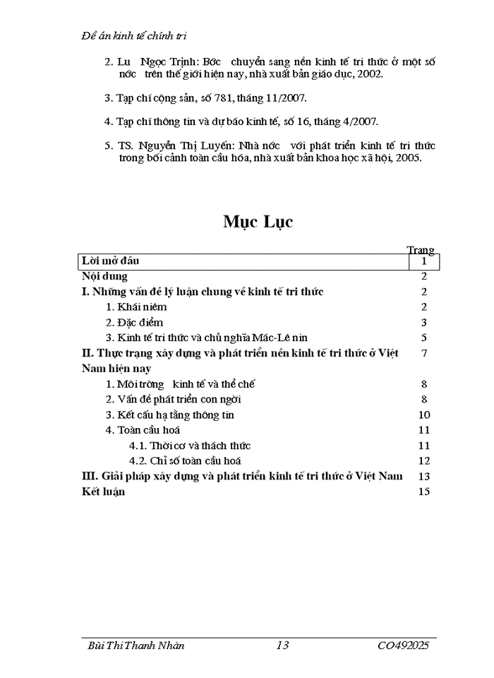 image for page Xây dựng và phát triển kinh tế tri thức ở Việt Nam Lý luận thực trạng và Giải pháp