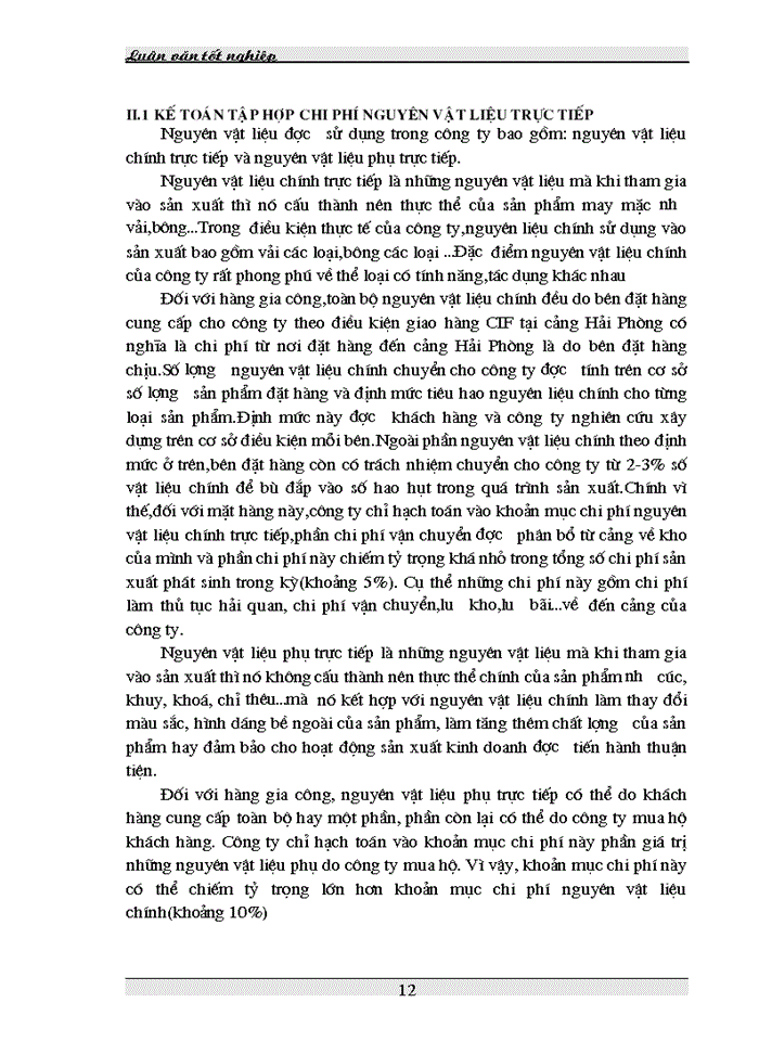 image for page Tình hình thực tế công tác tổ chức Kế toán tập hợp Chi phí sản xuất và tính Giá thành sản phẩm tại Công ty may Đức Giang