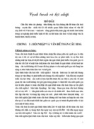 Hội nhập và vấn đề toàn cầu hoá