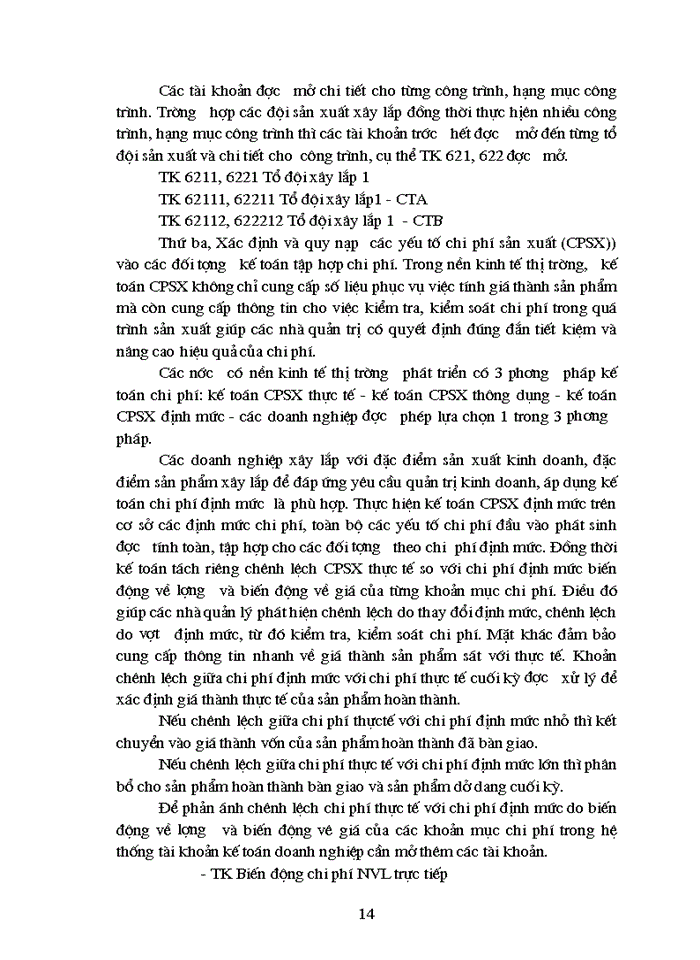 image for page Hạch toán Chi phí sản xuất và tính Giá thành sản phẩm Xây lắp ở Doanh nghiệp Xây lắp