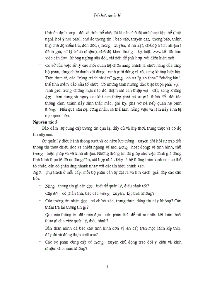 image for page Tám nguyên tắc cơ cấu bản của quản lý và mối liên hệ biện chứng với thực tế các Doanh nghiệp